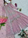 Ssc 684 Heavy Faux Georgette Embroidery Work Readymade Suits Exporters In India
